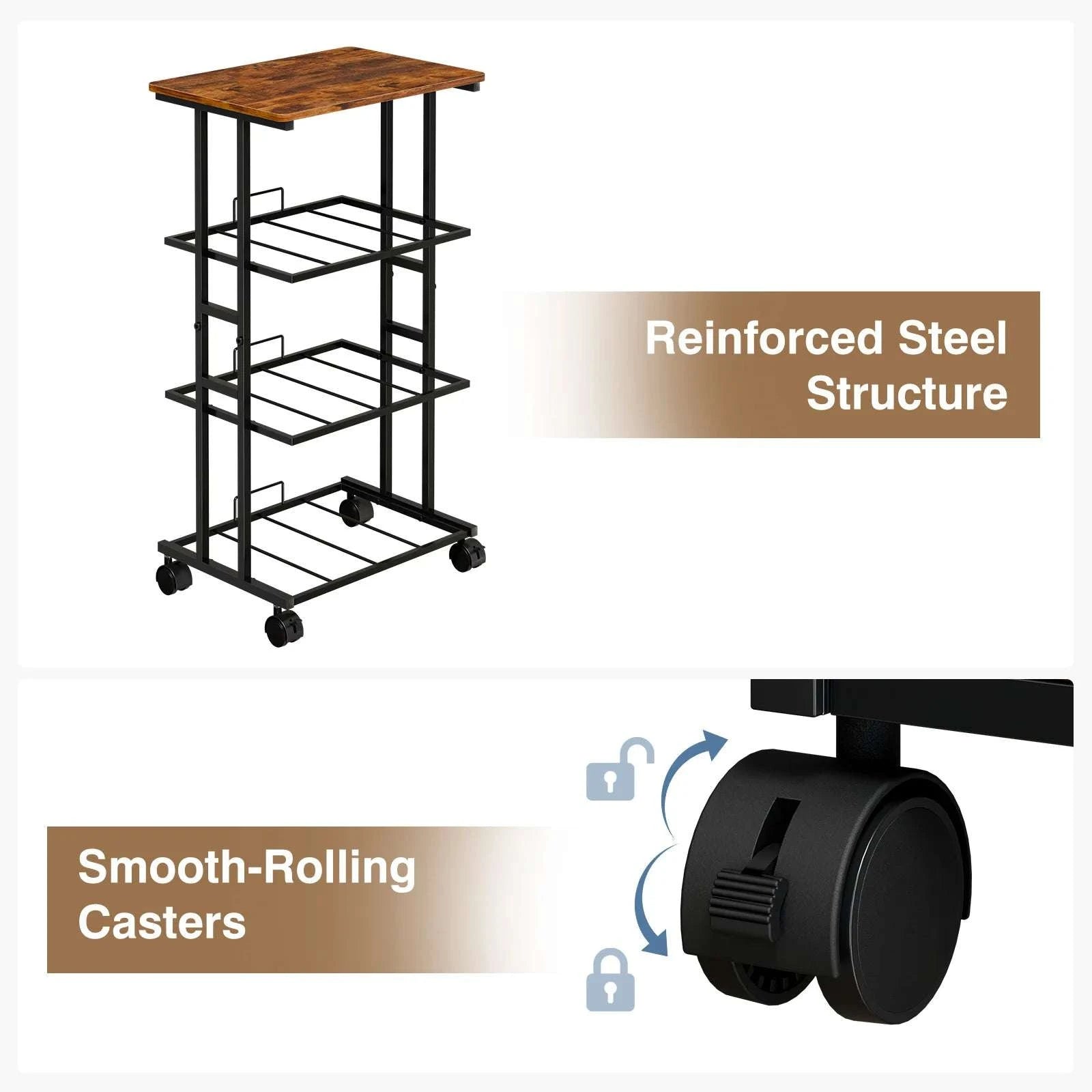 5 Drawer Fabric Storage Cabinet with Wooden Top & Rolling Design-black / United States