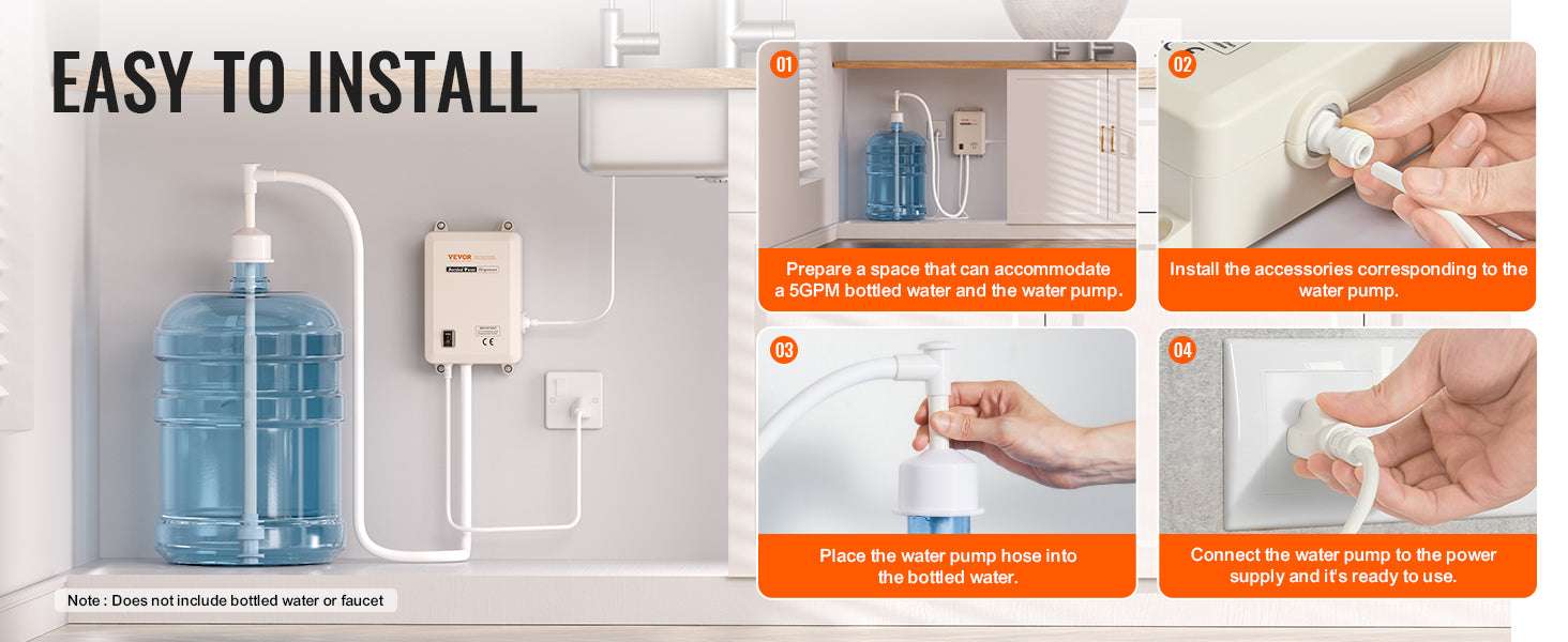 5 Gallon Bottled Water Pump System for Faucet & Appliances-