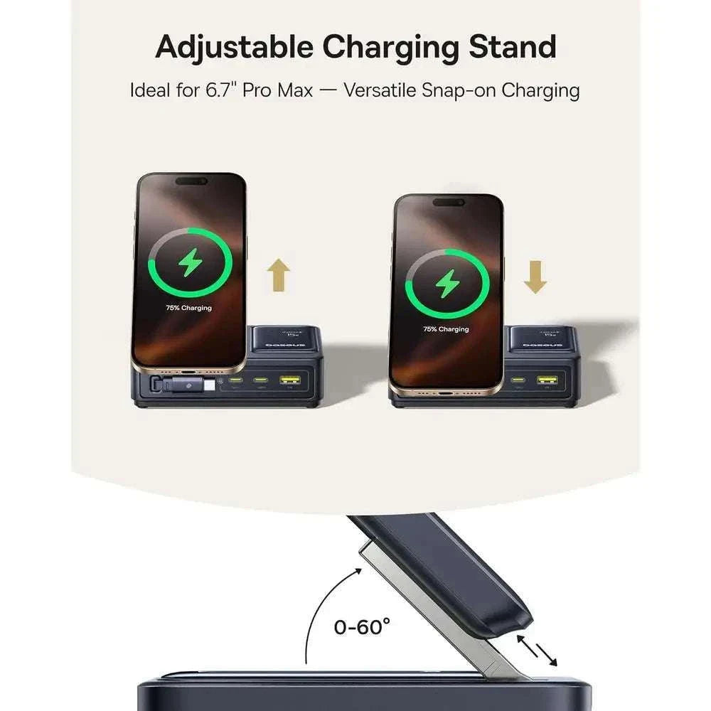 5-in-1 140W Charging Station with Qi2 Magnetic Wireless & Retractable Cable-United States