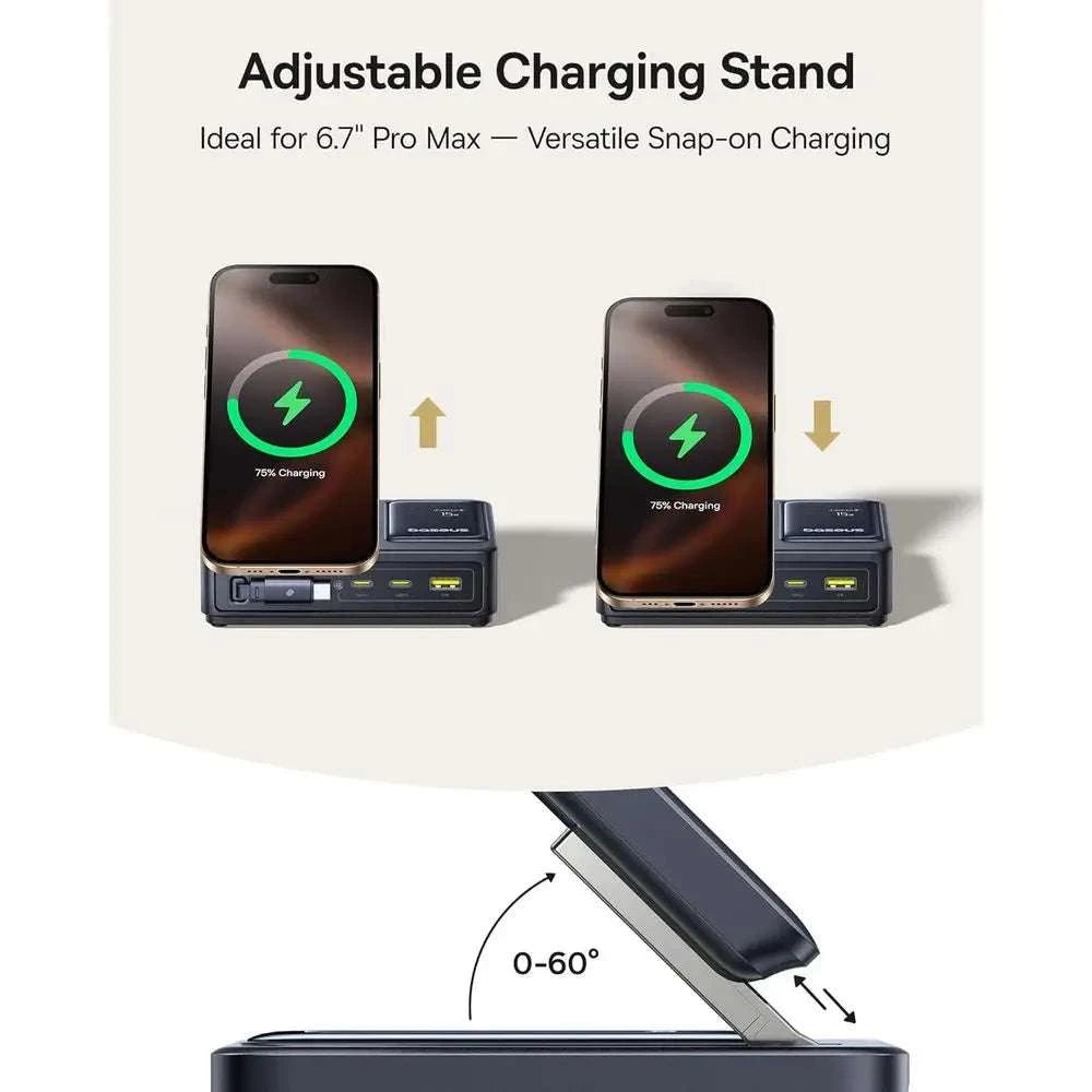 5-in-1 140W Charging Station with Qi2 Magnetic Wireless & Retractable Cable-United States