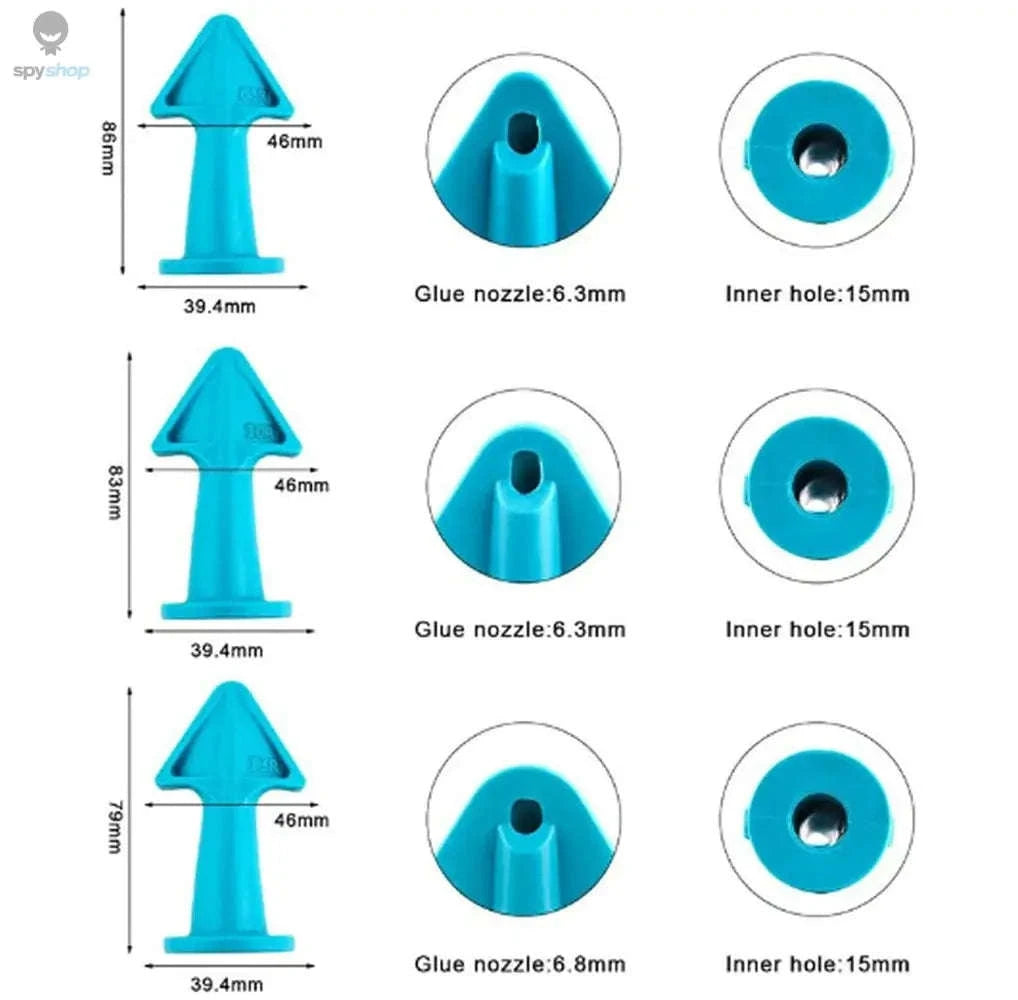 5‑in‑1 Caulking Nozzle Applicator Finishing Tool Kit-Blue