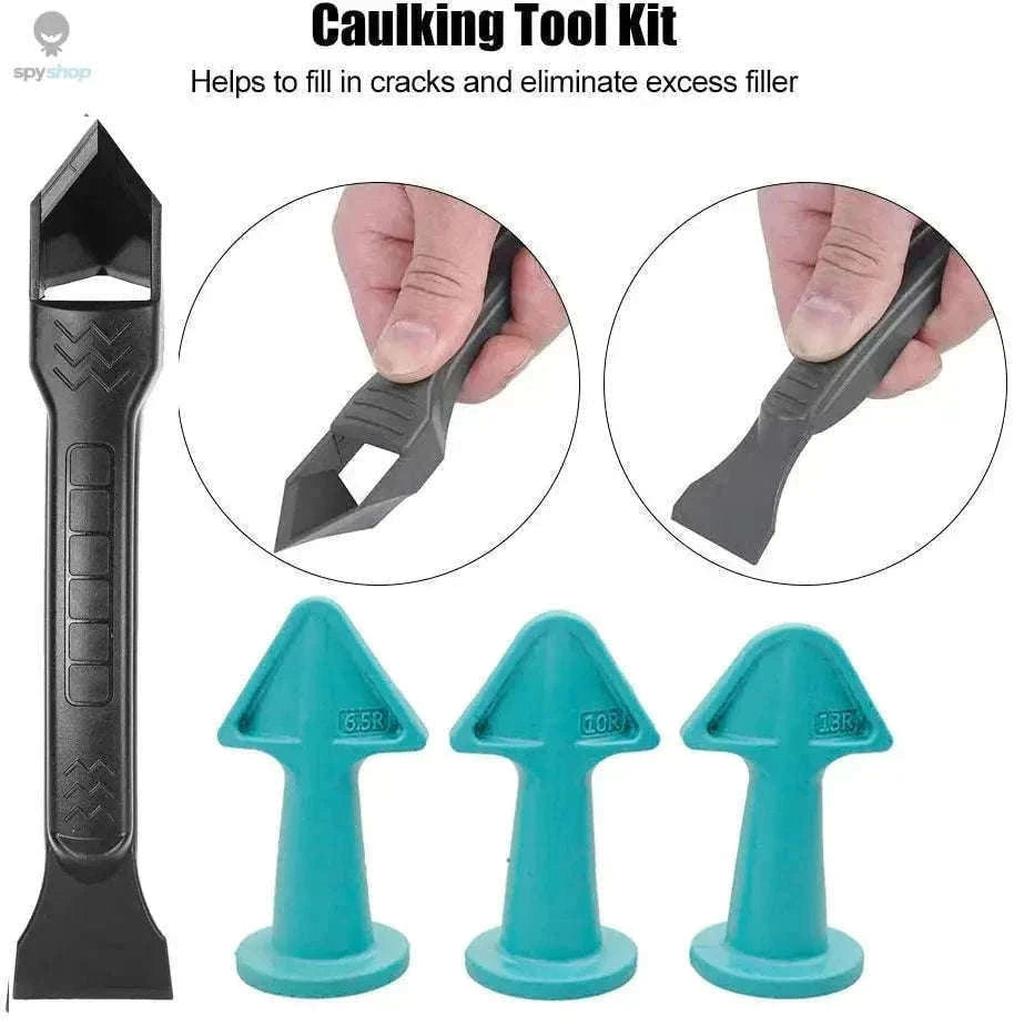 5-in-1 Caulking Nozzle Applicator Finishing Tool Kit-Blue