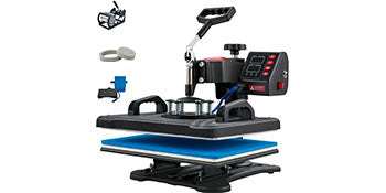 5-in-1 Heat Press Machine 12x15" Clamshell Digital Control-5 in 1 / United States