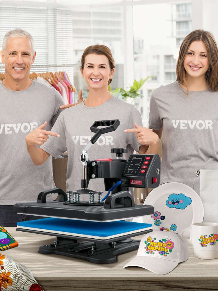 5-in-1 Heat Press Machine 12x15" Clamshell Digital Control-5 in 1 / United States