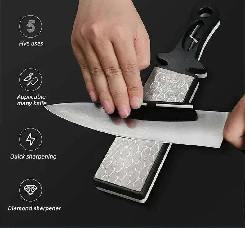 5-in-1 Knife Sharpener for Fast, Smooth Kitchen Prep-black / 1pc