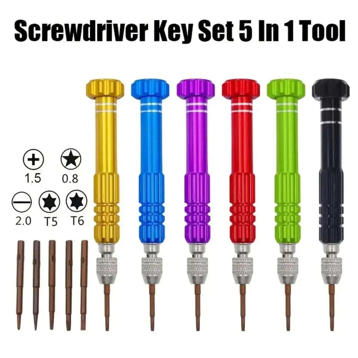 5-in-1 Multipurpose Screwdriver Kit for Everyday Repairs-random color