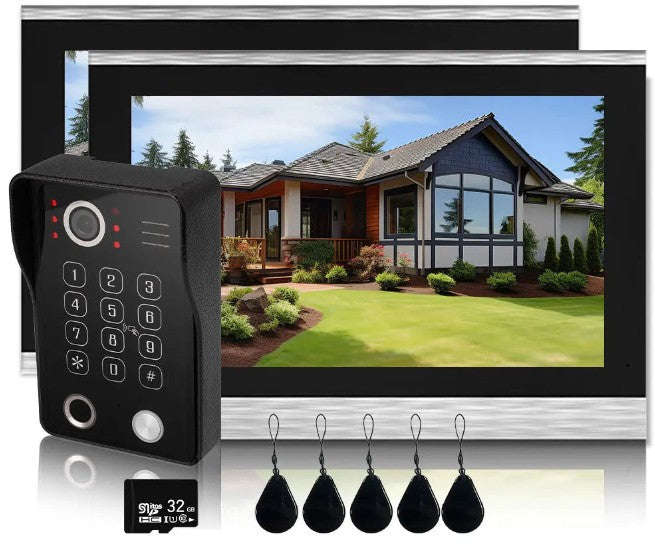 5‑in‑1 Smart Fingerprint Doorbell Video Intercom System-W1D-1M7inchW-32G