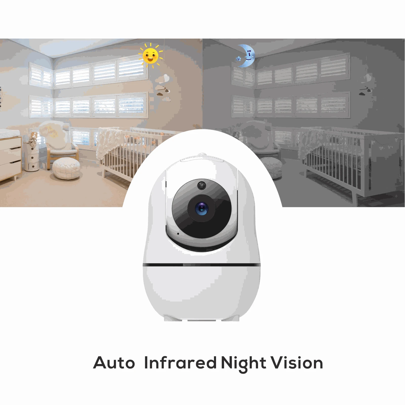 5 Inch HD Video Baby Monitor with 4X Zoom-UK Plug