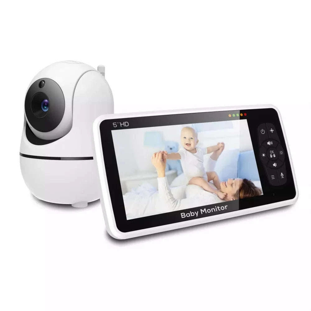 5 Inch HD Video Baby Monitor with 4X Zoom-UK Plug