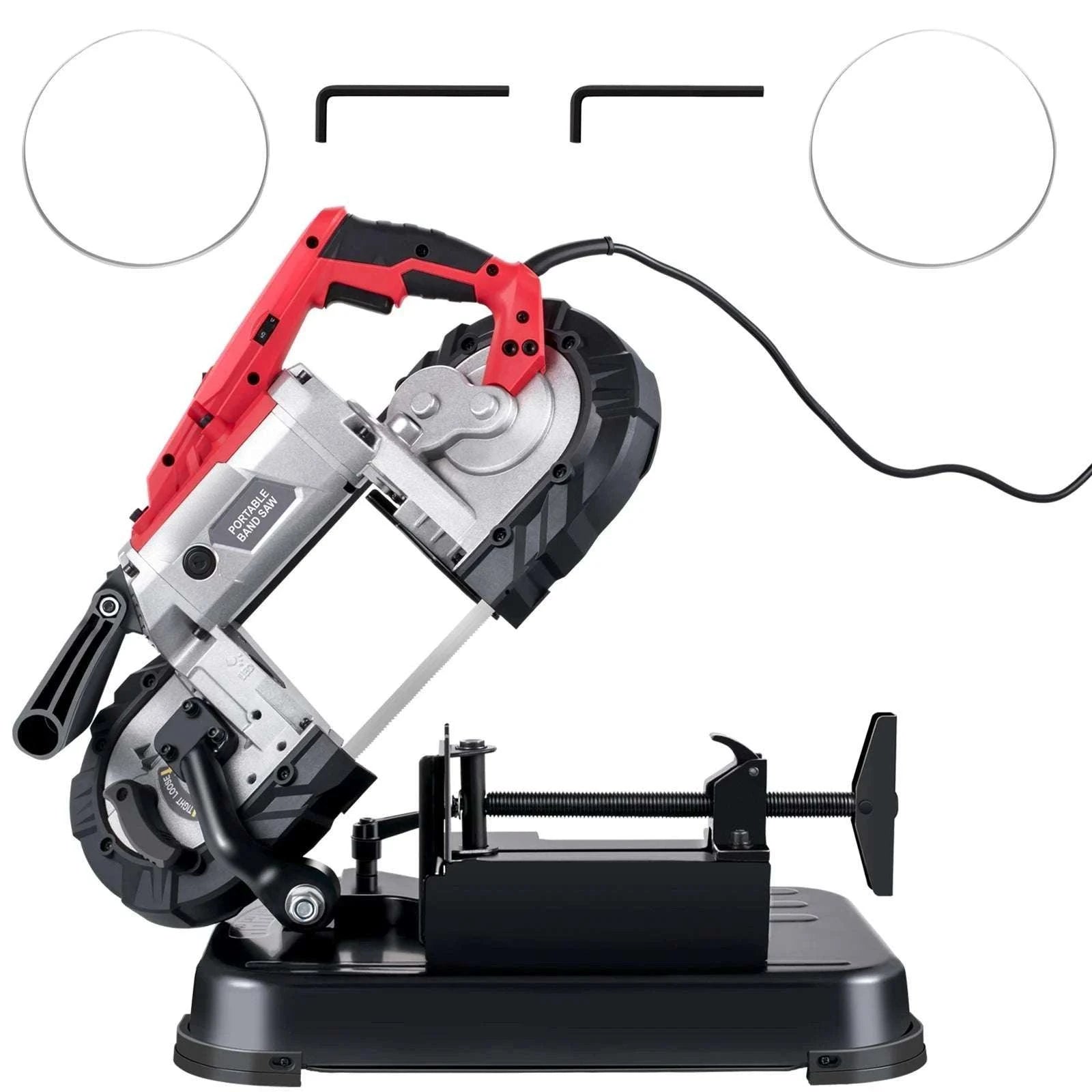 5-Inch Portable Band Saw with Variable Speed 1100W Motor-Without Alloy Base / United States