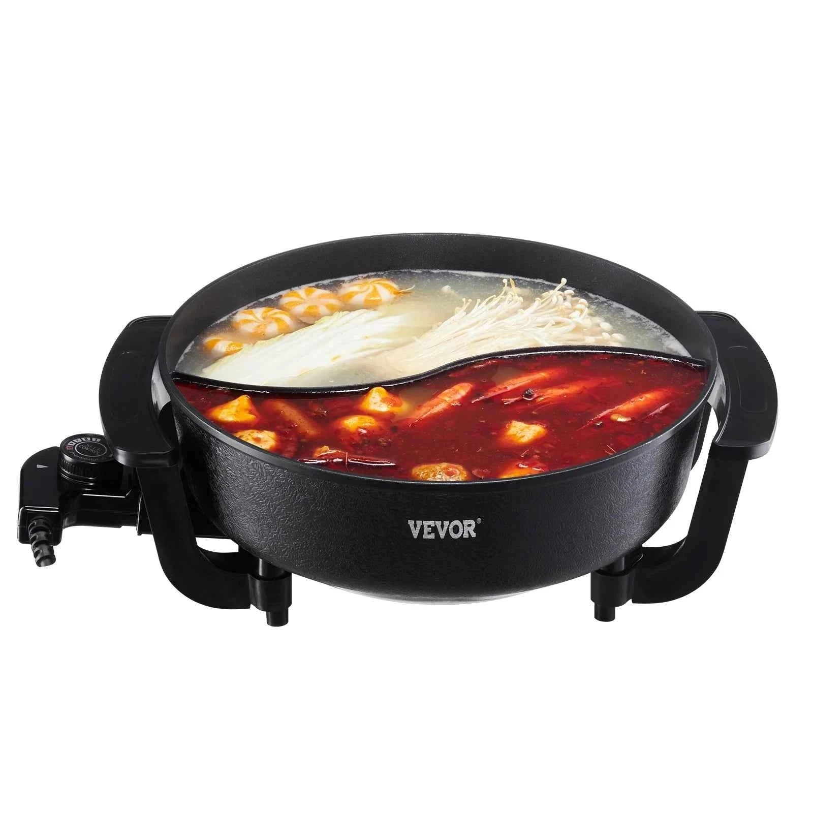 5 L Dual-Flavor Electric Hot Pot with Divider and Glass Lid-5L / United States