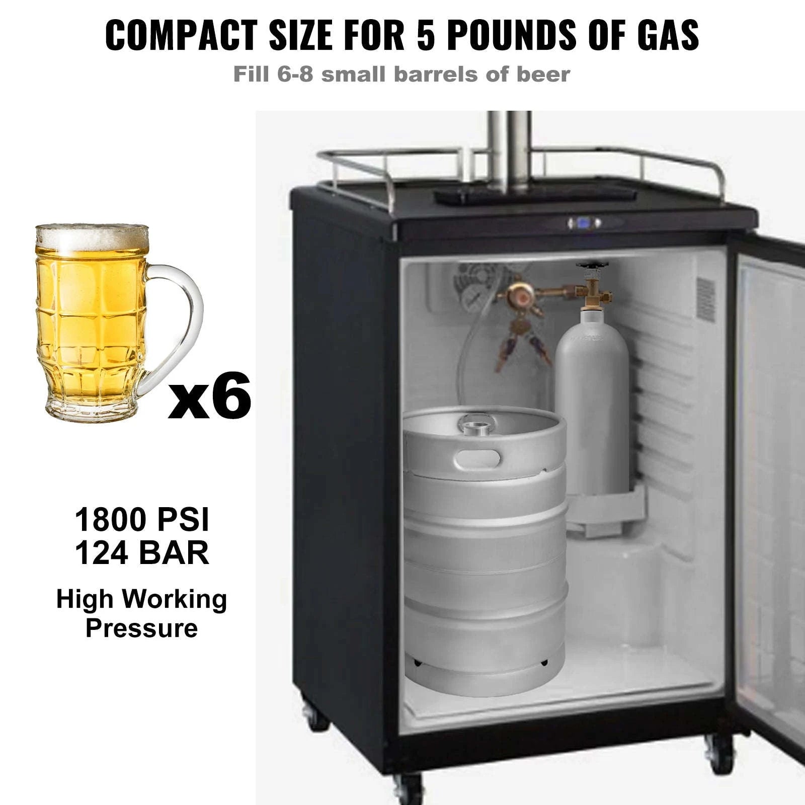 5 lb Aluminum CO2 Cylinder with CGA320 Valve and Gray Coating-Canada