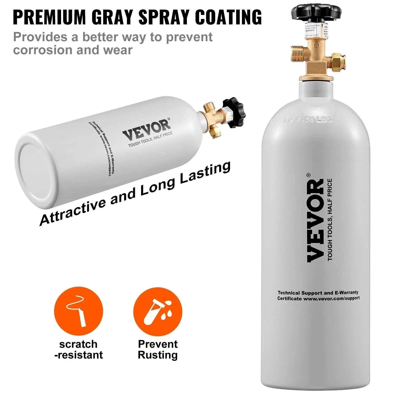 5 lb Aluminum CO2 Tank with CGA320 Valve-United States