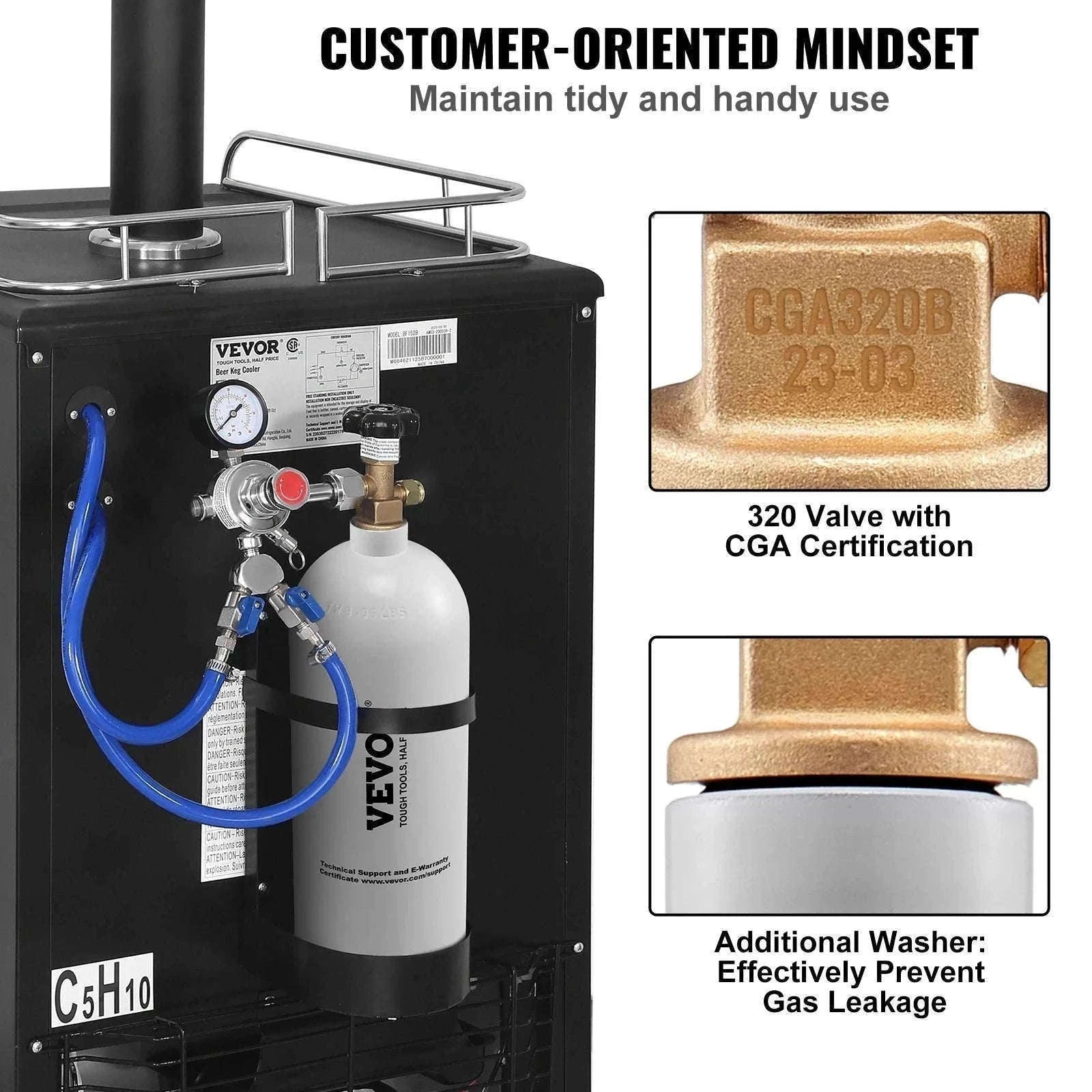 5 lb Aluminum CO2 Tank with CGA320 Valve-United States