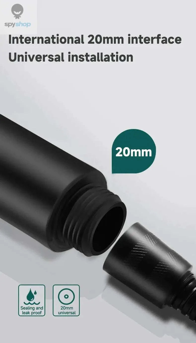 5-Mode Pressure Boost Shower Head – Adjustable Massage Spray-black / 3.54in