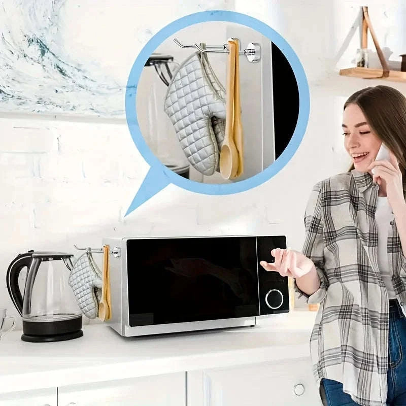 5-Pack Heavy Duty Magnetic Hooks for Organized Spaces-Black