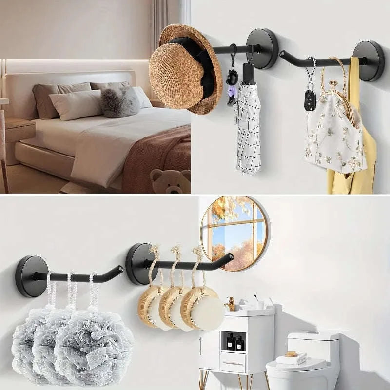 5-Pack Heavy Duty Magnetic Hooks for Organized Spaces-Black