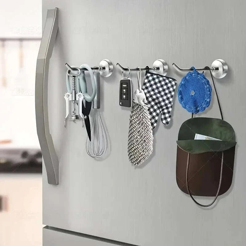 5-Pack Heavy Duty Magnetic Hooks for Organized Spaces-Black