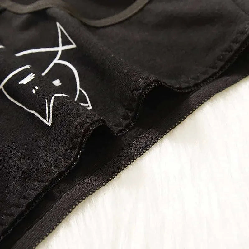 5-Piece Cotton Cartoon Panties Set for Women-XL / ZYmaomi / 5pcs