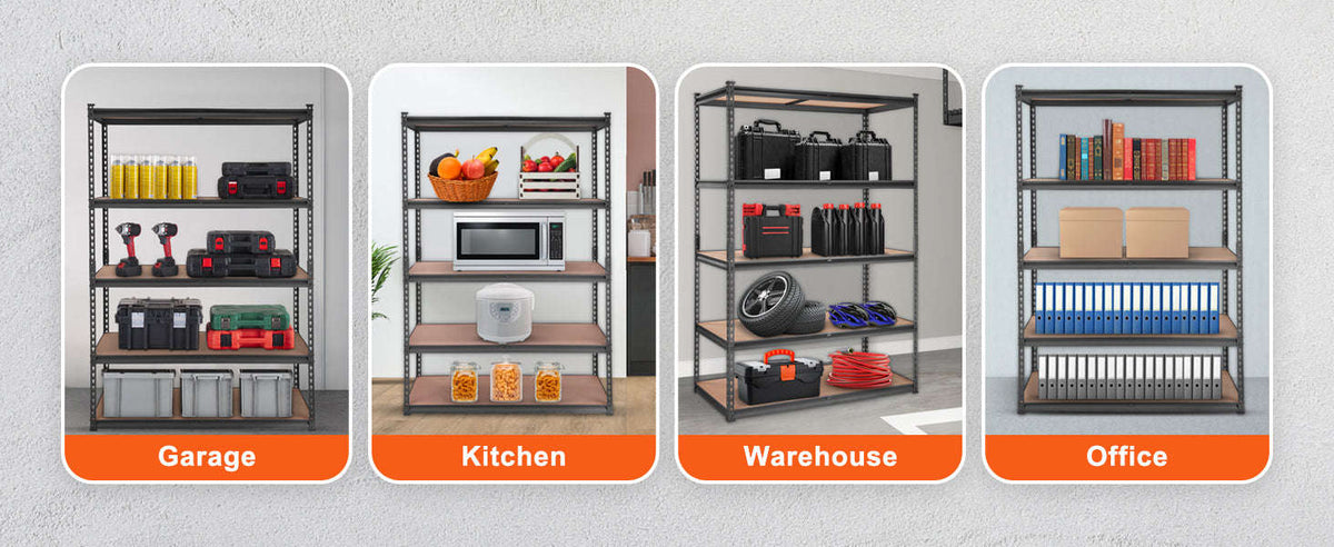 5-Tier Standing Storage Shelving Unit Heavy Duty Metal Rack-18 x 36 x 72inch / france