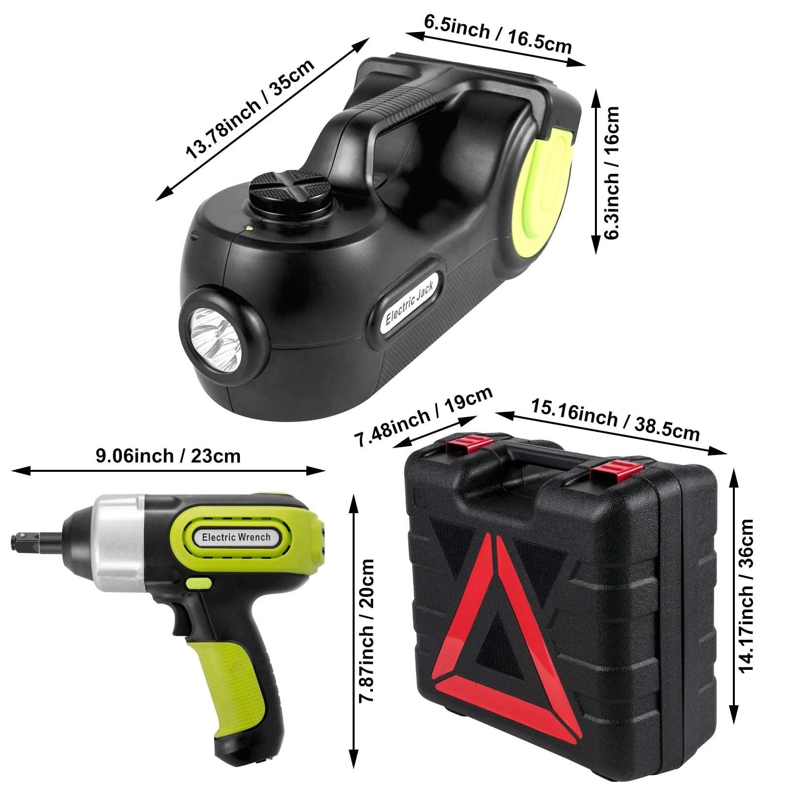 5 Ton Electric Car Jack Kit with Impact Wrench & Inflator 12V-United States