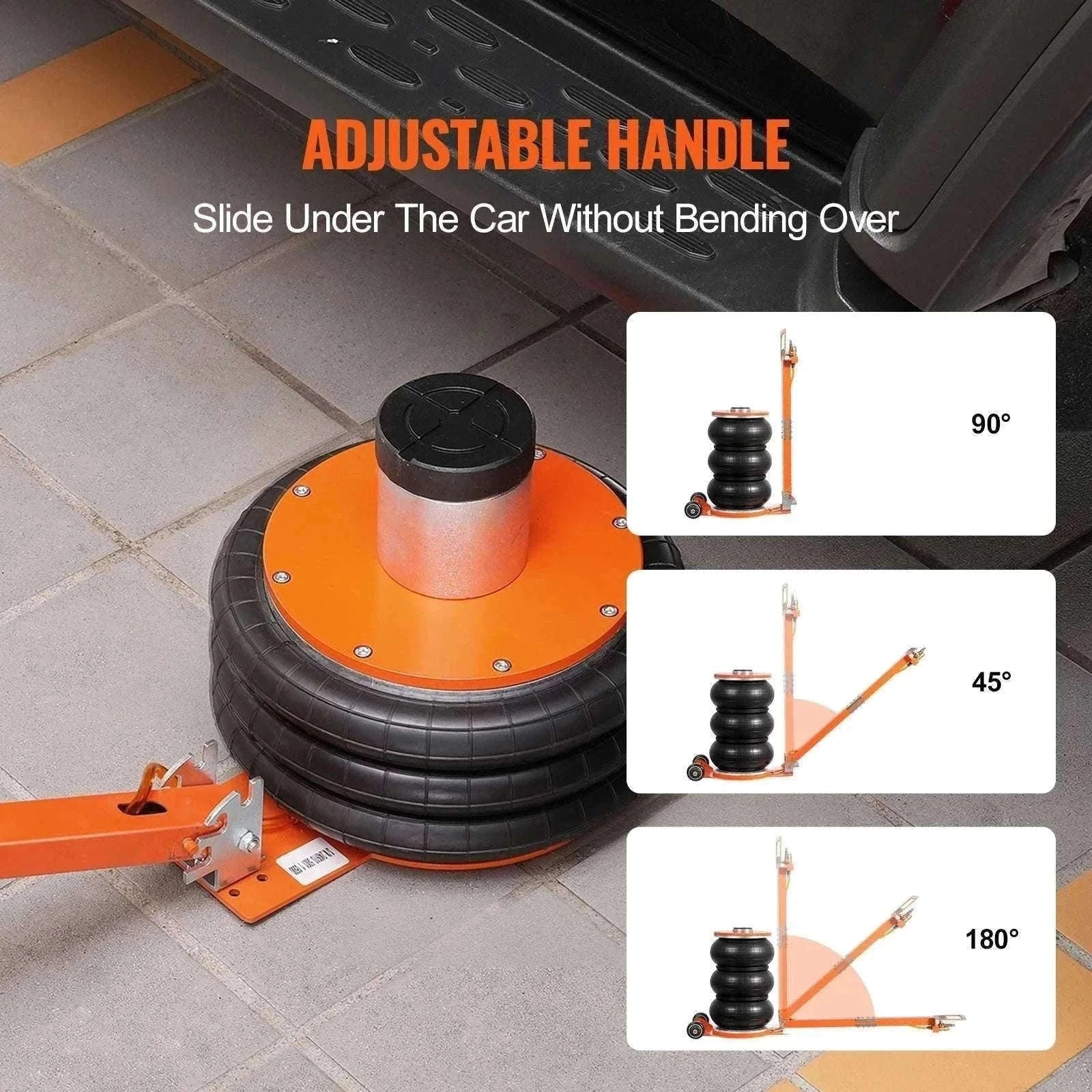 5 Ton Pneumatic Air Jack with Adjustable Handle & Fast Lift-3T / france