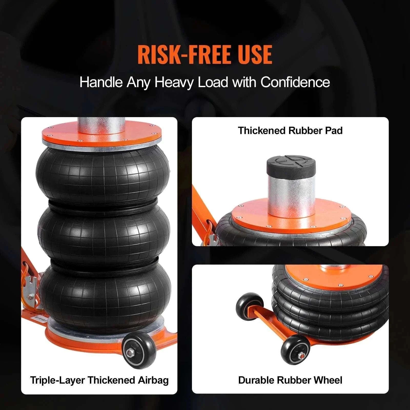 5 Ton Pneumatic Air Jack with Adjustable Handle & Fast Lift-
