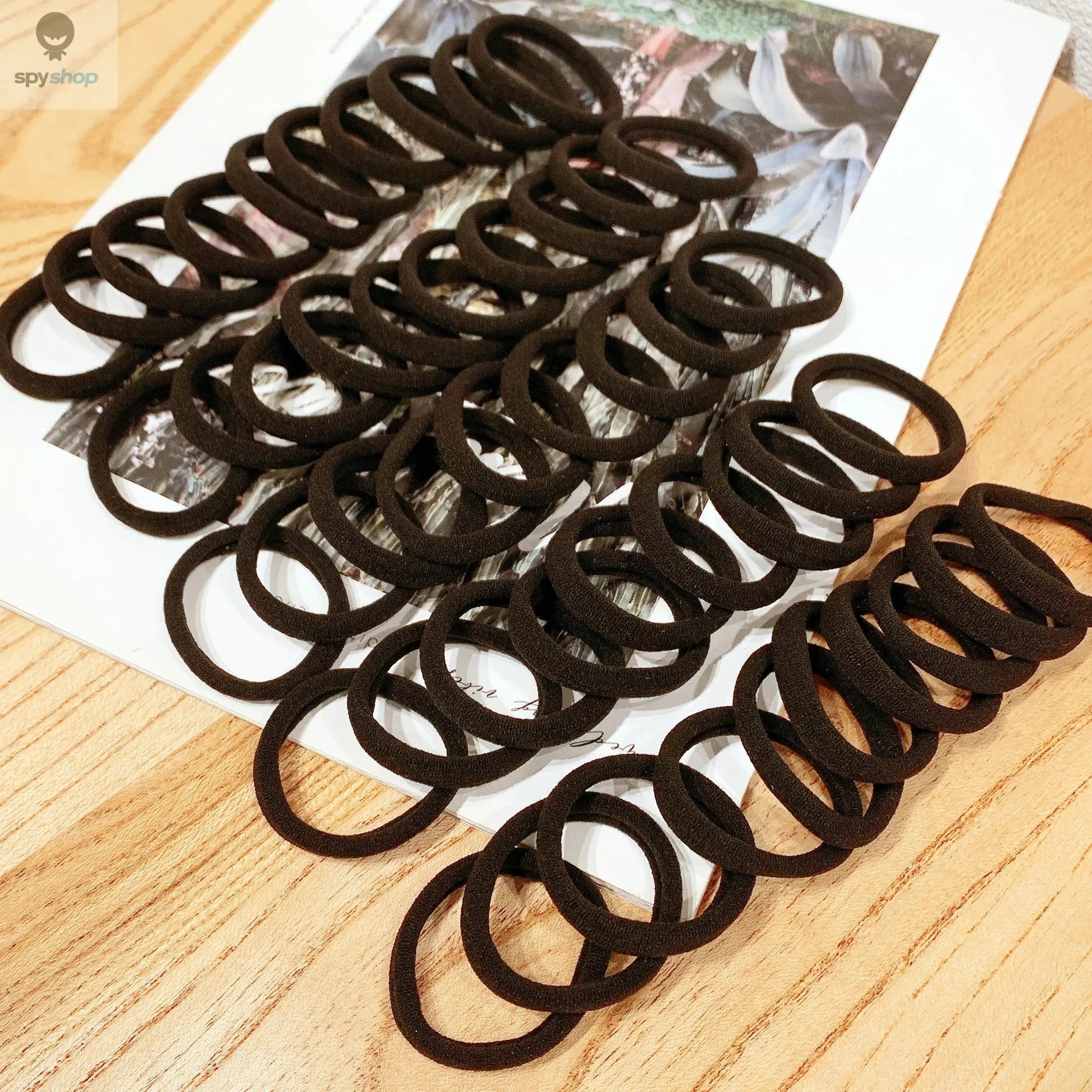 50/100pcs Black Hair Bands for Women Girls Hairband High Elastic Rubber Band Hair Ties Ponytail Holder Scrunchies Accessorie Spy-shop.com