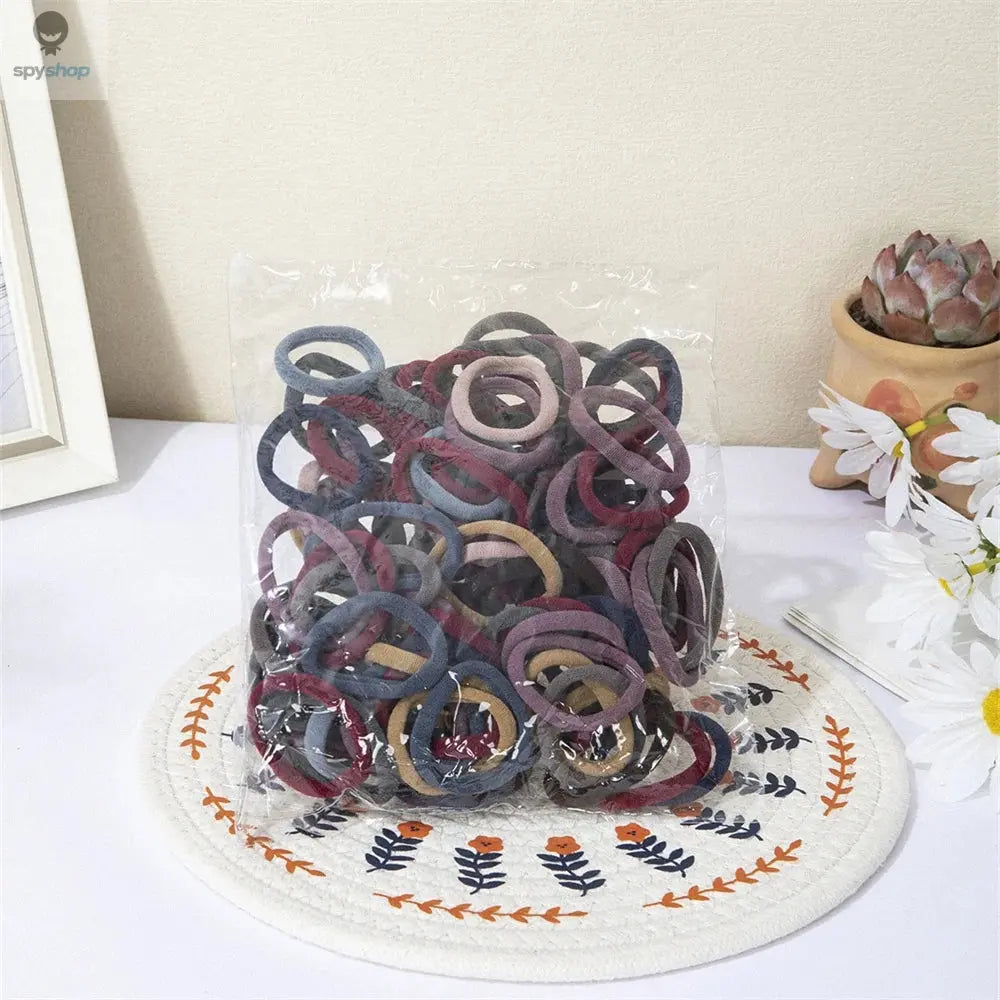 50/100pcs Black Hair Bands for Women Girls Hairband High Elastic Rubber Band Hair Ties Ponytail Holder Scrunchies Accessorie Spy-shop.com