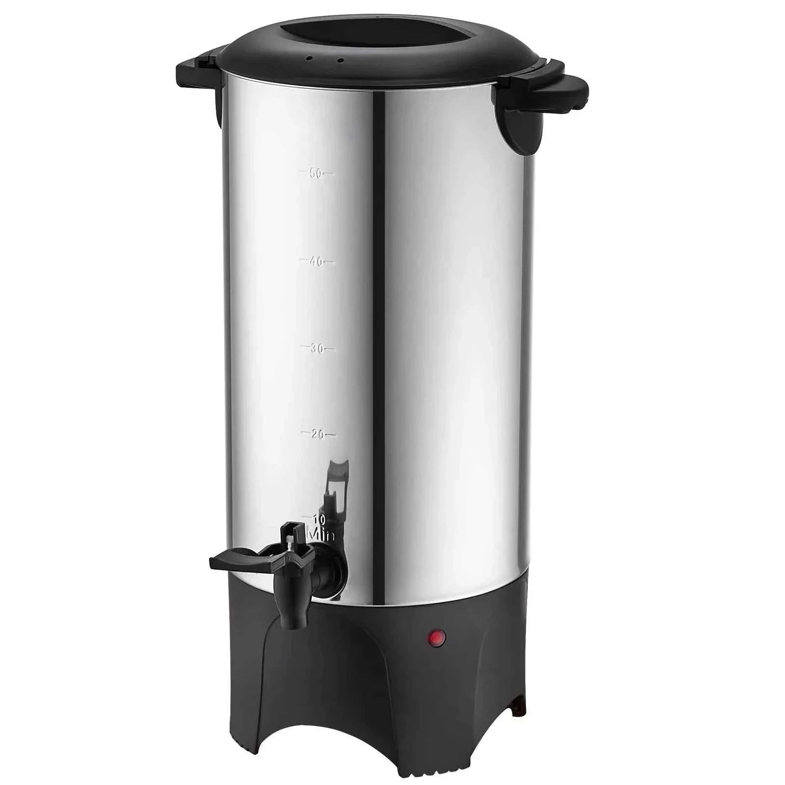50-Cup Commercial Coffee Urn Stainless Steel Electric Coffee Maker-United States