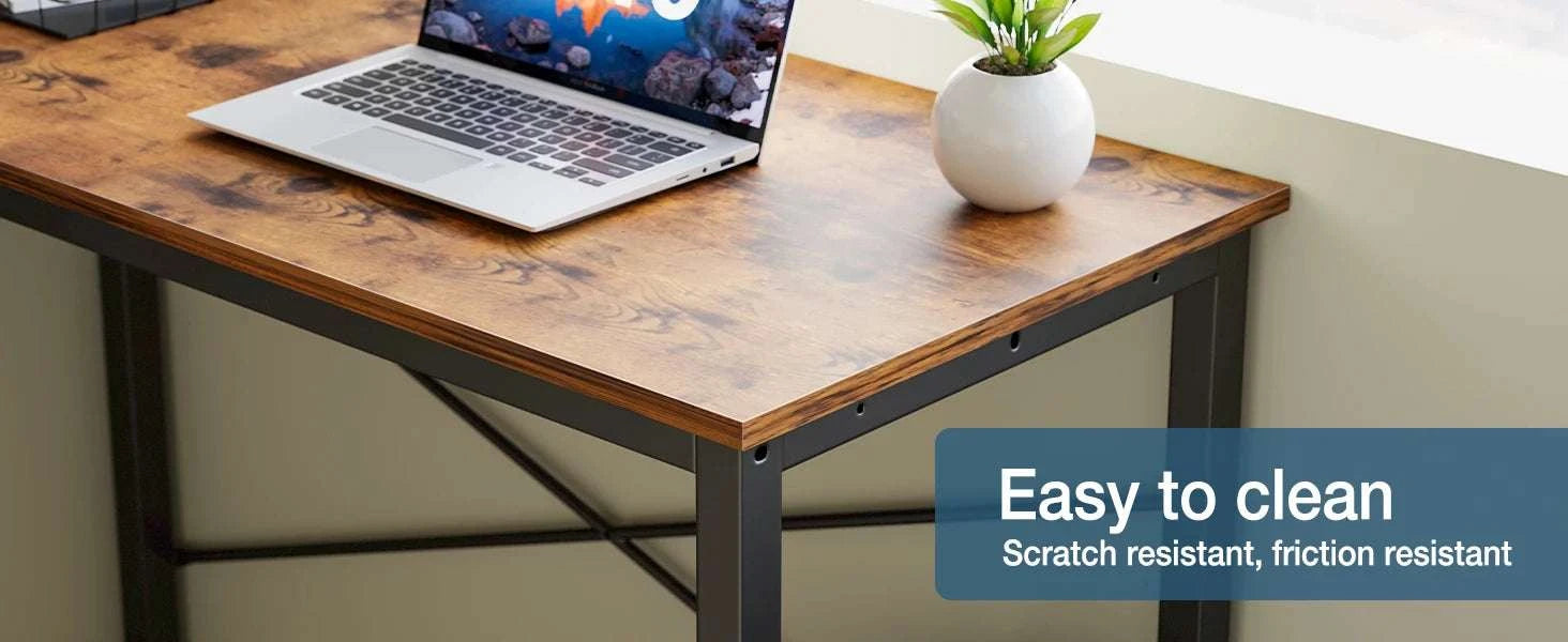 50 Inch L-Shaped Corner Desk with CPU Shelf & Storage Bag-Black / United States