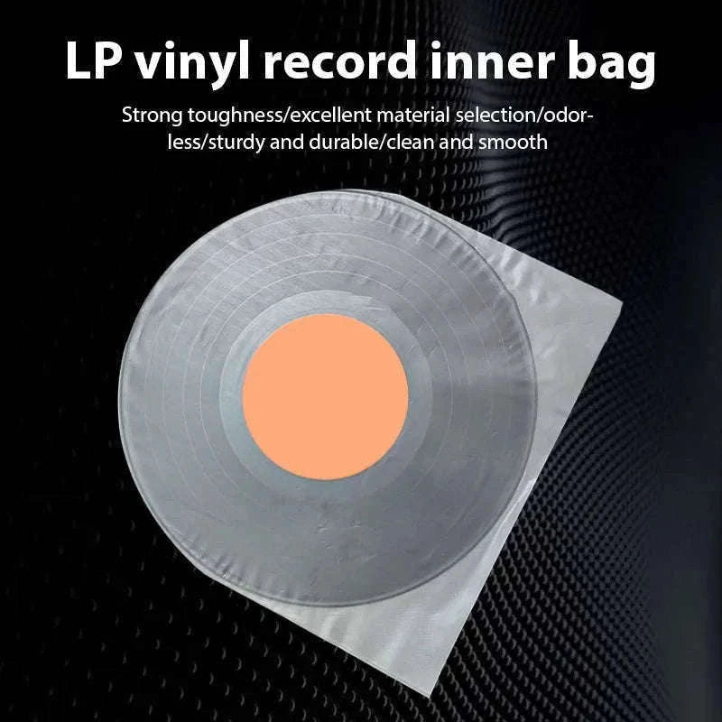 50-Pack 12 Inch HDPE Vinyl Record Inner Sleeves Anti-Static Protective Bags-30.8x30.8cm