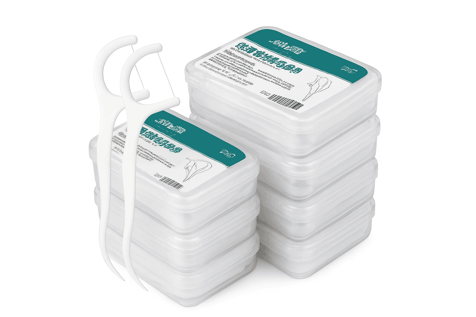 50-Pack Disposable Dental Floss Sticks for Daily Oral Care-C607-10 Box