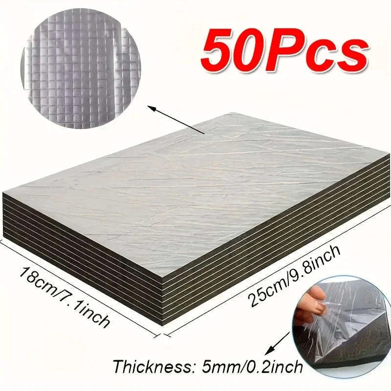 50-Piece Car Soundproof Insulation Mat Set-50pcs