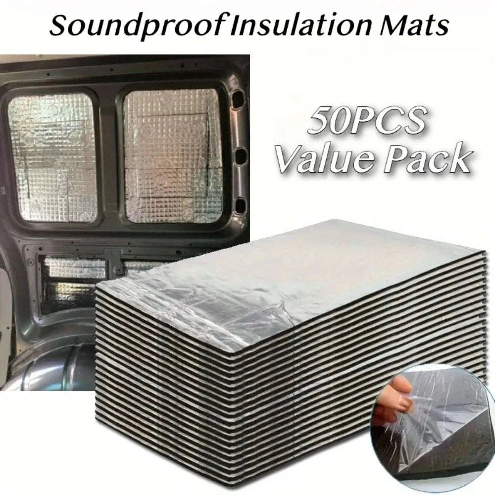 50-Piece Car Soundproof Insulation Mat Set-50pcs
