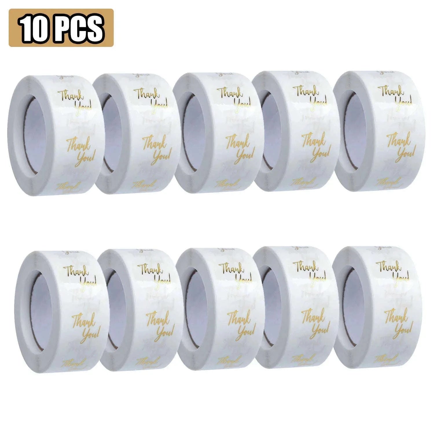 500 Gold Foil Thank You Stickers for Small Business Packaging-10 PCS