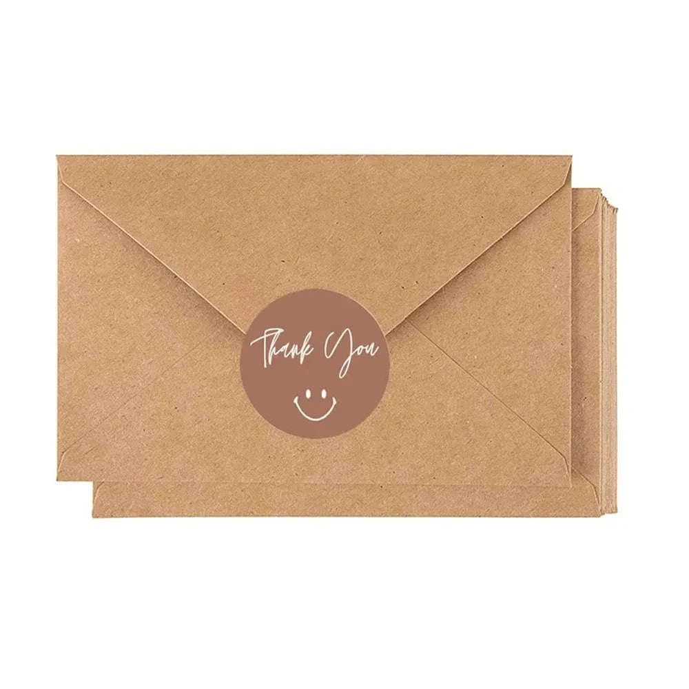 500 Heart-Shaped Thank You Stickers Roll-500PC