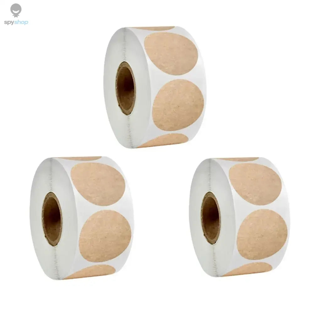 500 pcs / 1 roll ,kraft round self-adhesive label paper items classification name stickers personalized labels Spy-shop.com