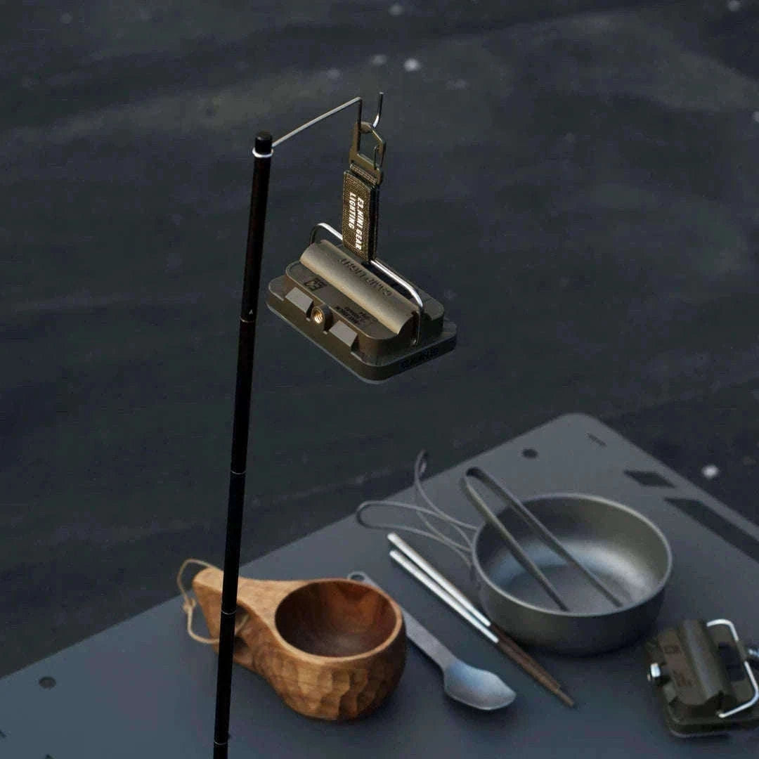 5000mAh LED Camping Tent Light Rechargeable Waterproof Portable Hanging Night Lamp-E3mini khaki / China Mainland