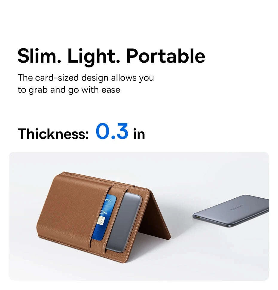 5000mAh Magnetic Power Bank 15W Wireless Charging 20W Wired Charging Slim Card-Sized Portable Power Bank-Pink / 5000mAh / United States