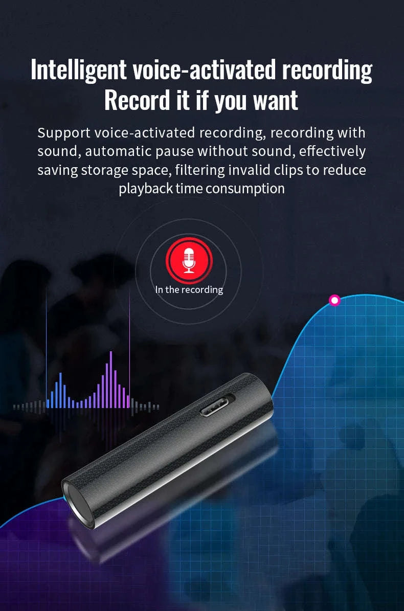 500H Small Voice Activated Recorder with Long-Distance Audio Capture-Q71 / 32 GB