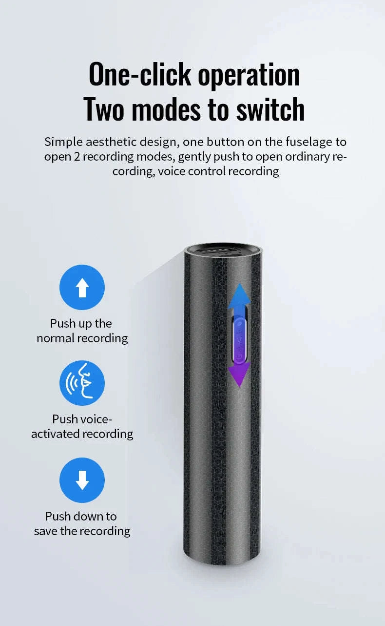 500H Small Voice Activated Recorder with Long-Distance Audio Capture-Q71 / 32 GB