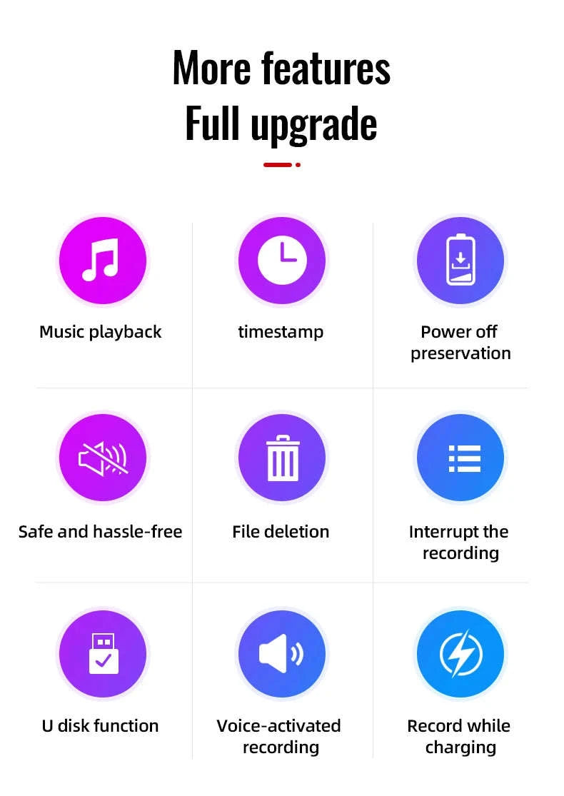 500H Small Voice Activated Recorder with Long-Distance Audio Capture-Q71 / 32 GB