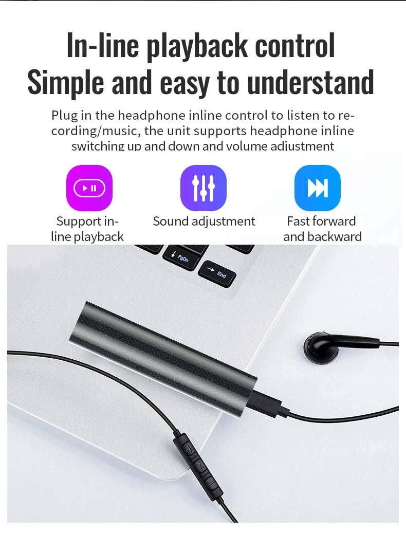 500H Small Voice Activated Recorder with Long-Distance Audio Capture-Q71 / 32 GB