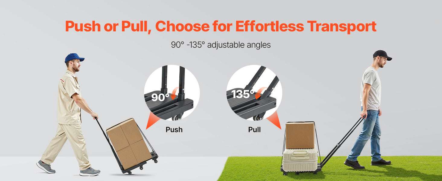 500LB Folding Hand Truck with Expandable Base and 6 Wheels-500lbs / spain