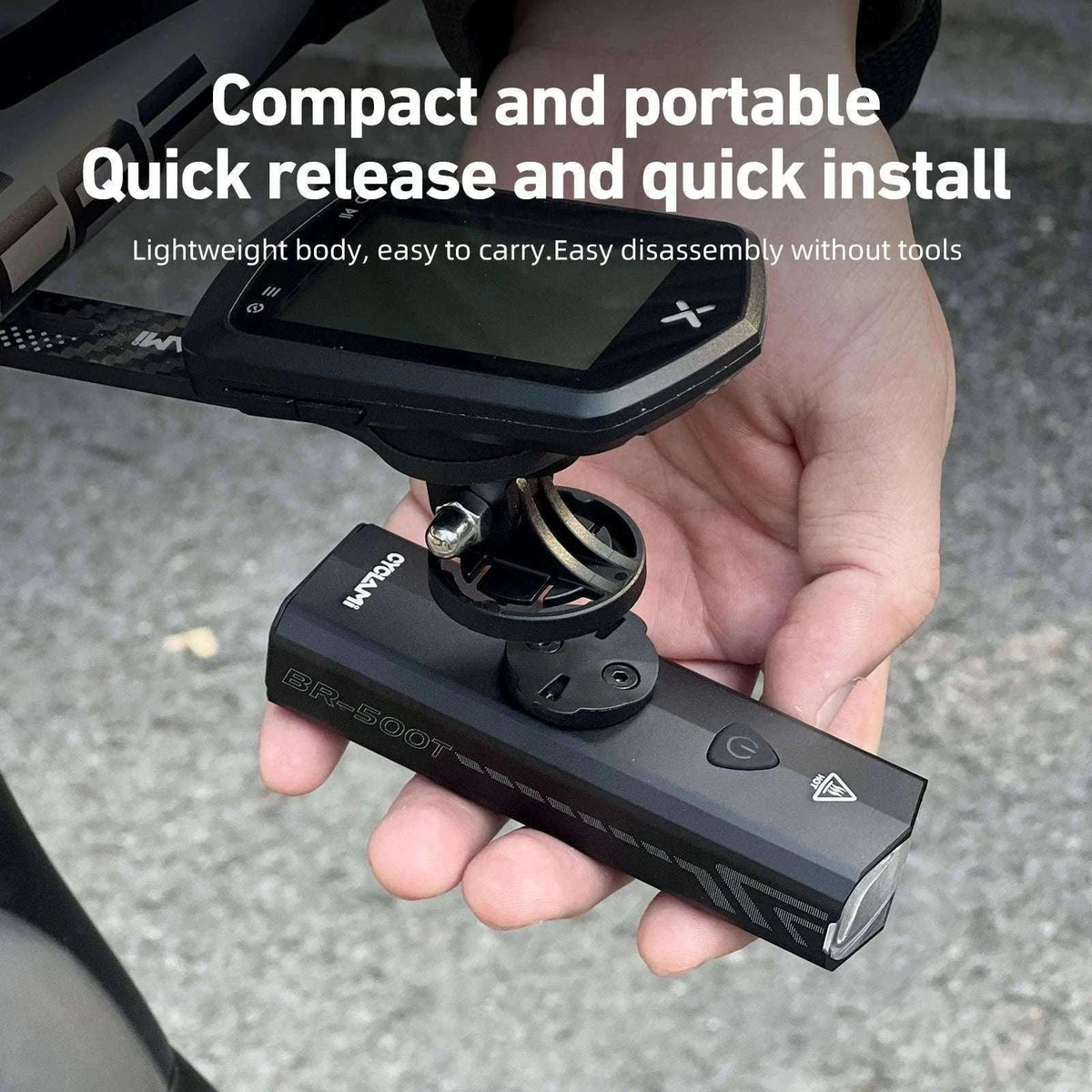 500LM Waterproof Bicycle Front Light for Safer Night Rides-