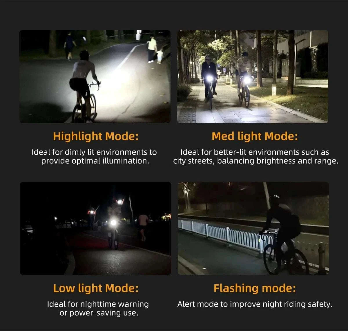 500LM Waterproof Bicycle Front Light for Safer Night Rides-