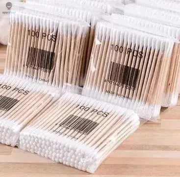 500pcs Double Head Wood Cotton Swab Nose Ears Cleaning Women Makeup Tools Lipstik Cotton Buds Tip Sticks Bastoncillos Oidos Spy-shop.com