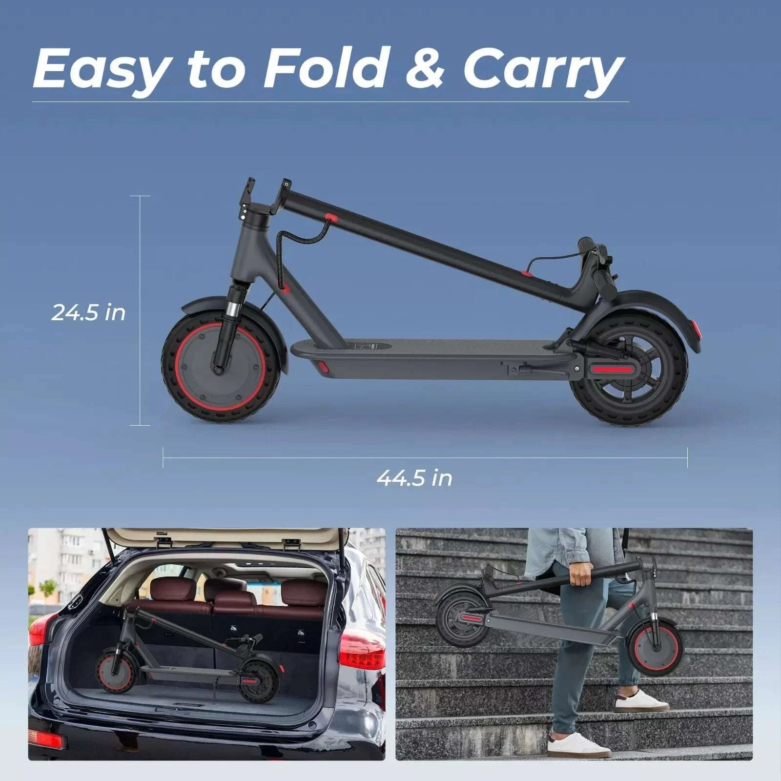 500W Electric Scooter 22MPH Foldable with App Control & Suspension-TMAX / United States