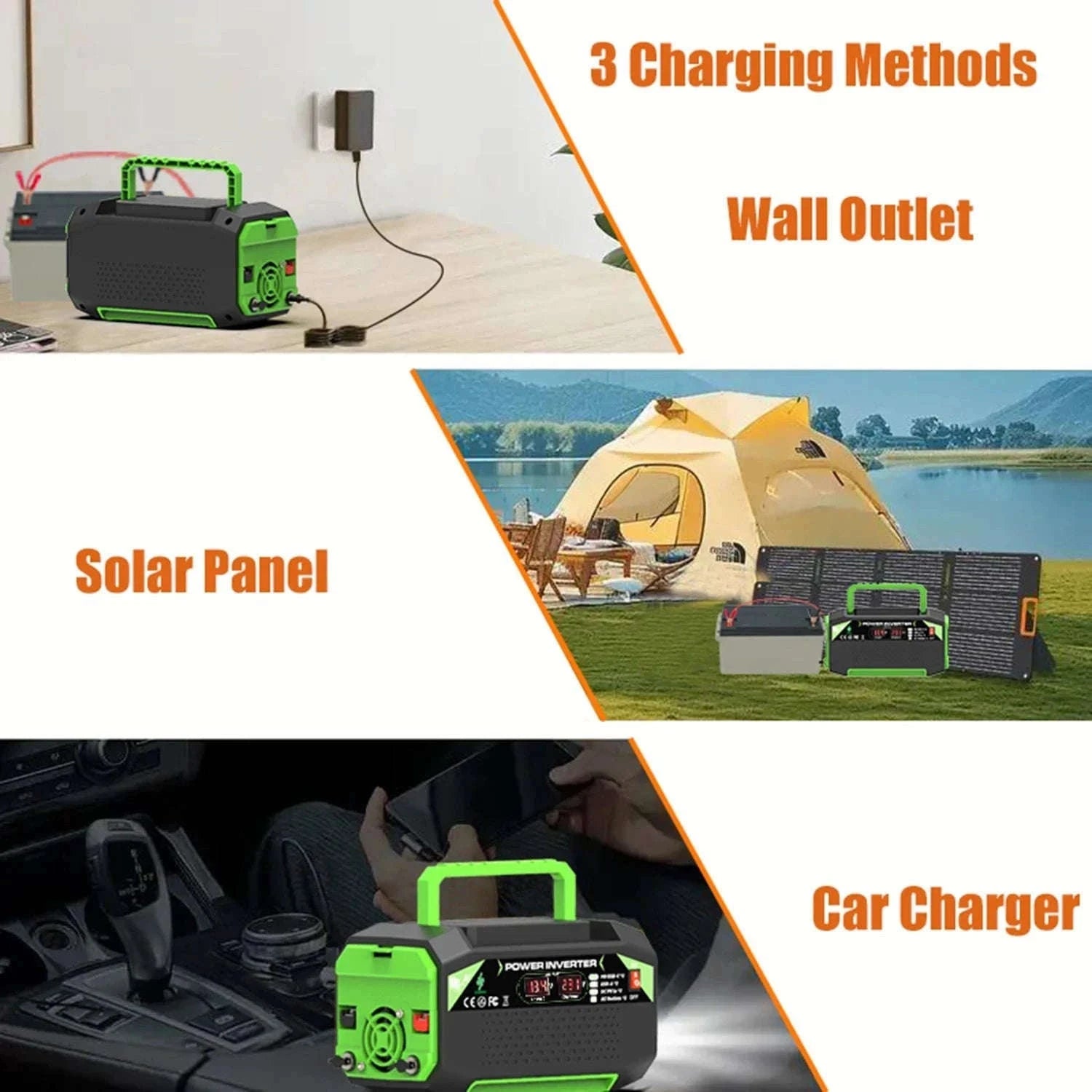 500W Power Inverter 12V DC to AC 220V/110V with USB and Type-C-300W / Poland